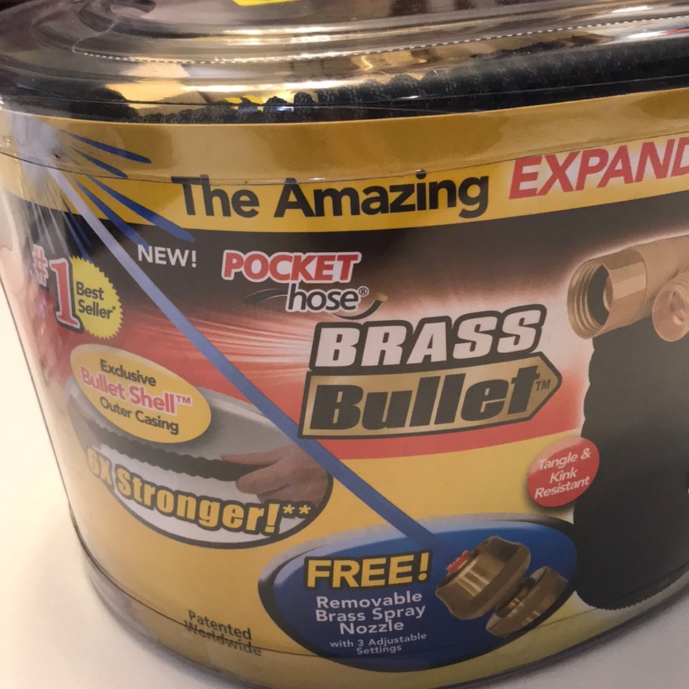 Pocket hose Brass bullet